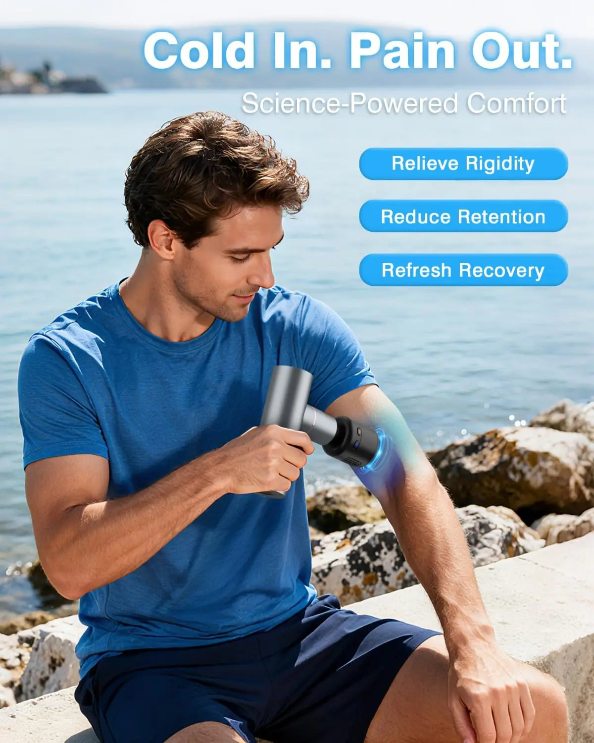Heat And Cold Therapy Massage Gun Portable Deep Tissue Recovery
