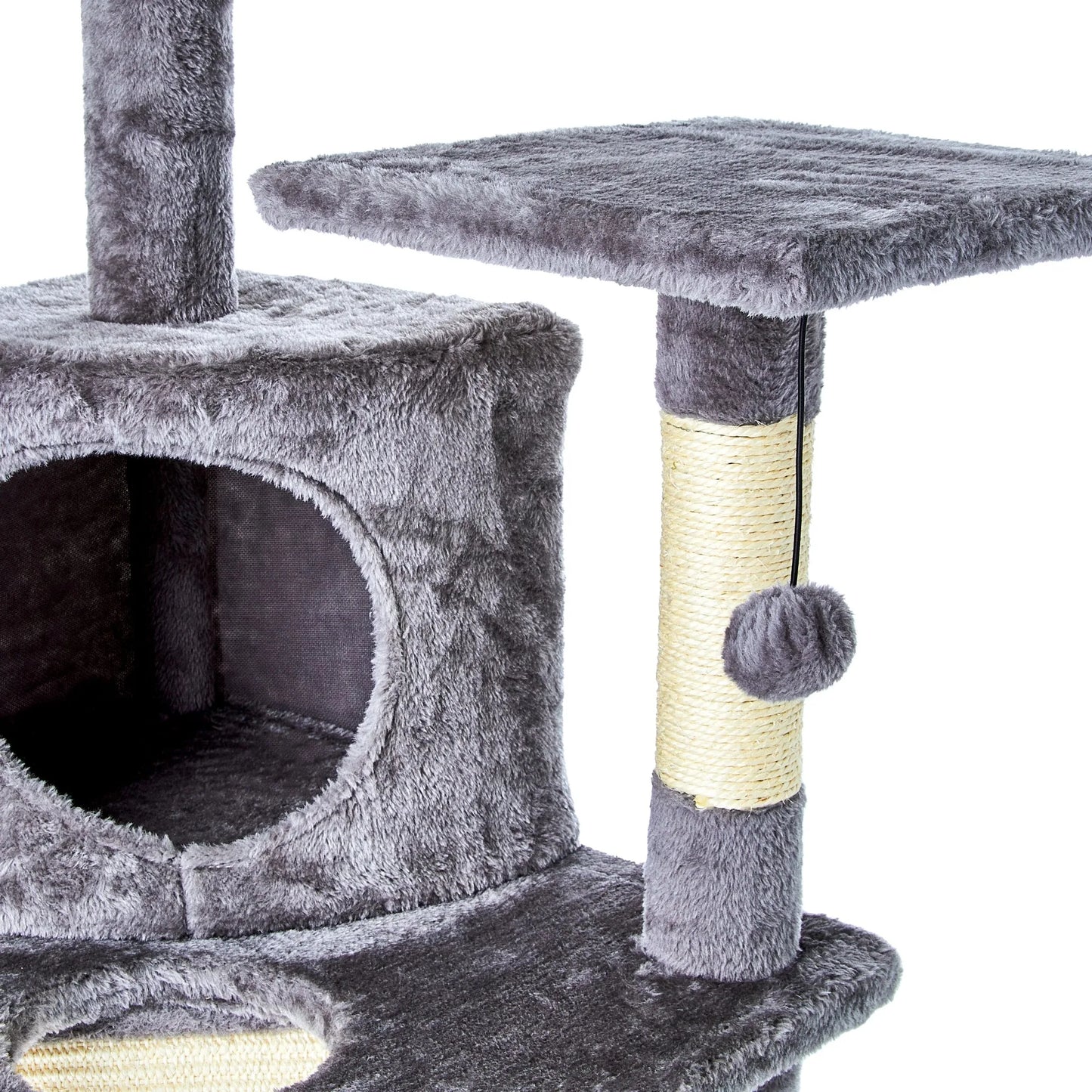 Five Level Cat Tree And Condo With Sisal Posts And Plush Lounge
